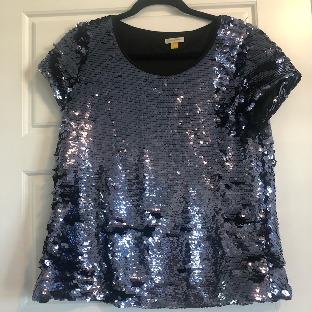 Anthropologie by LEIFSDOTTIR SEQUIN TEE. Medium.